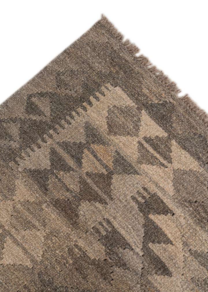 6' 8 x 9' 6 Hand Woven Kilim Maymana Wool Rug