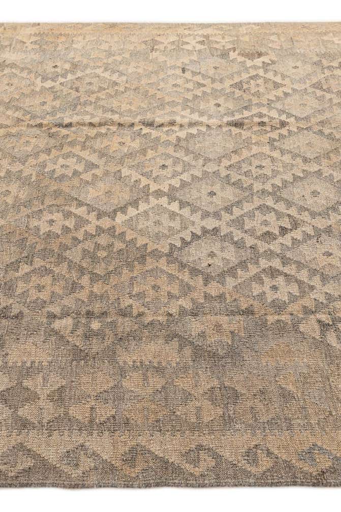 6' 9 x 9' 6 Hand Woven Kilim Maymana Wool Rug
