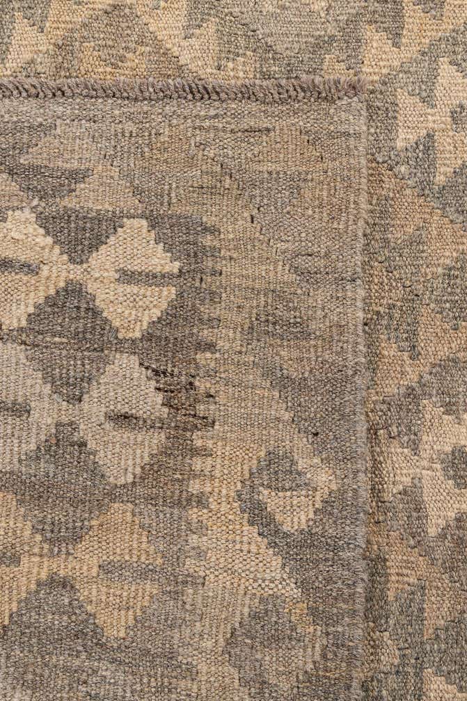 6' 9 x 9' 6 Hand Woven Kilim Maymana Wool Rug
