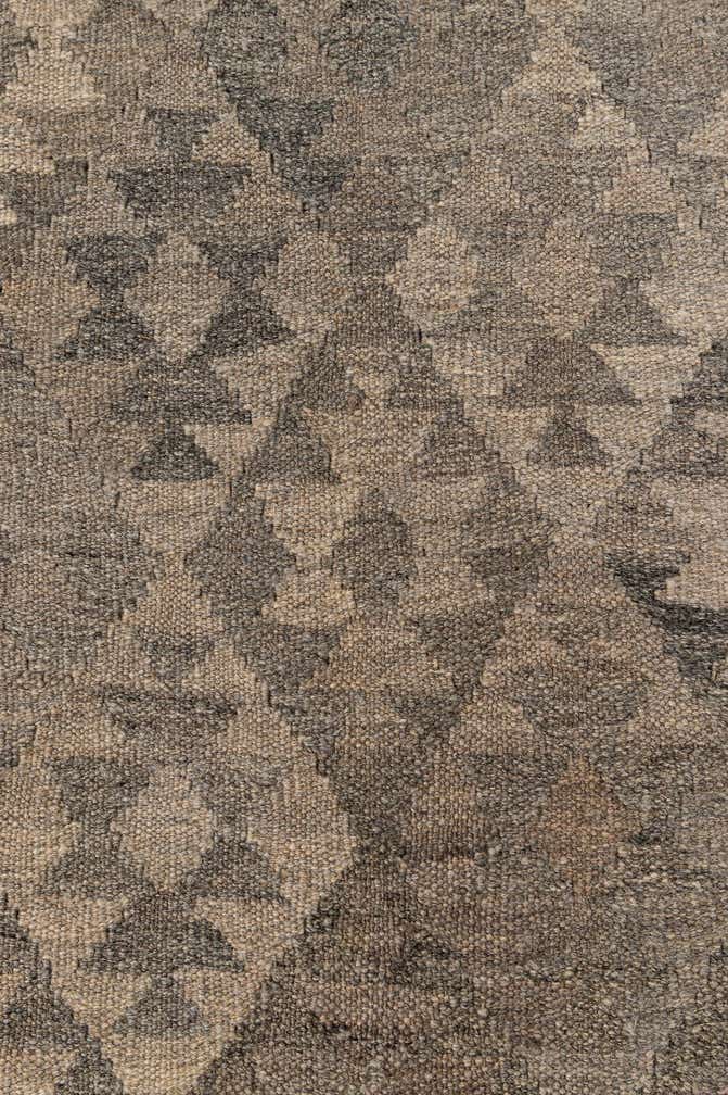 6' 9 x 9' 8 Hand Woven Kilim Maymana Wool Rug