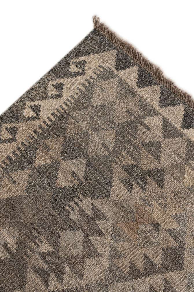 6' 9 x 9' 8 Hand Woven Kilim Maymana Wool Rug