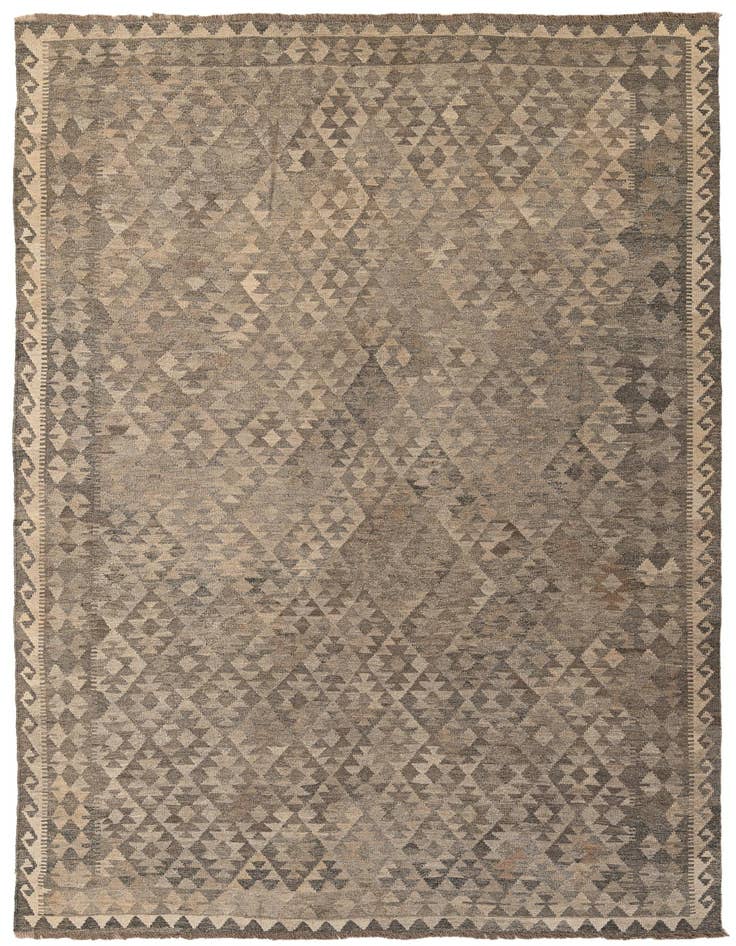 Detail image of 6' 9 x 9' 8 Hand Woven Kilim Maymana Wool Rug