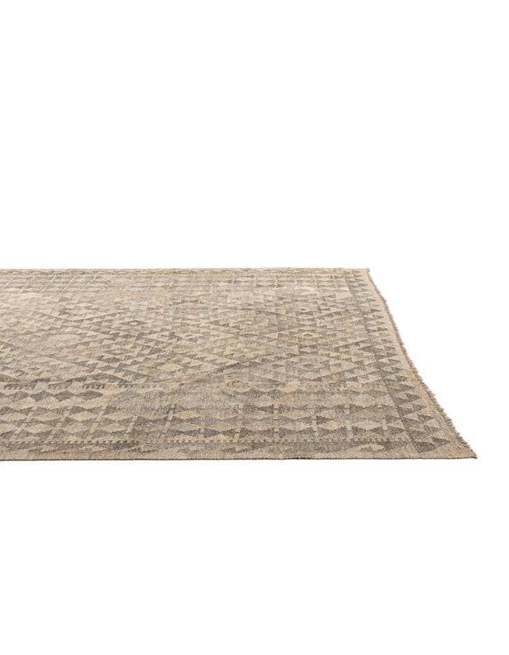 Detail image of 6' 9 x 9' 9  Hand Woven Kilim Maymana Wool Rug