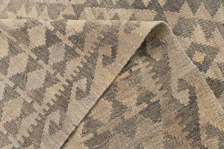 6' 9 x 9' 9 Hand Woven Kilim Maymana Wool Rug