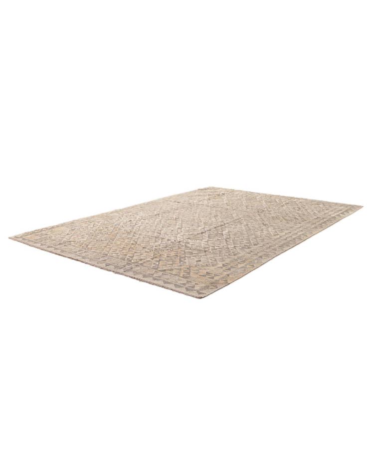 Detail image of 6' 9 x 9' 8 Hand Woven Kilim Maymana Wool Rug