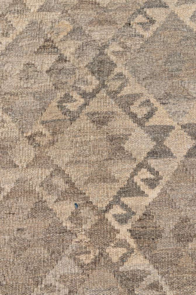6' 9 x 9' 8 Hand Woven Kilim Maymana Wool Rug