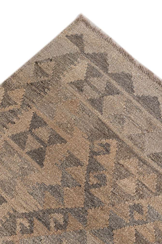 6' 9 x 9' 8 Hand Woven Kilim Maymana Wool Rug