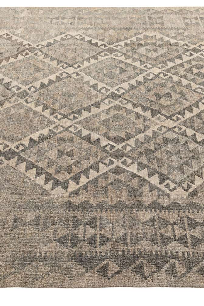 6' 8 x 9' 11 Hand Woven Kilim Maymana Wool Rug