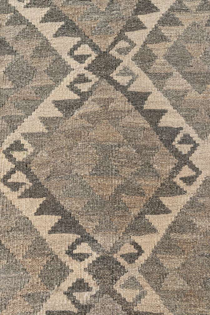6' 8 x 9' 11 Hand Woven Kilim Maymana Wool Rug