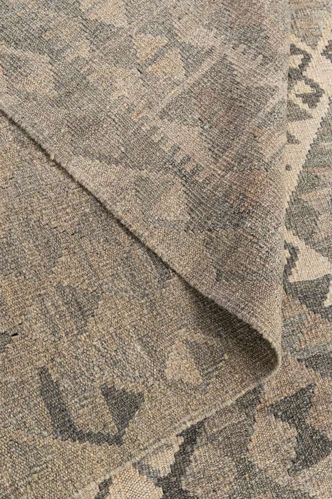 6' 8 x 9' 11 Hand Woven Kilim Maymana Wool Rug