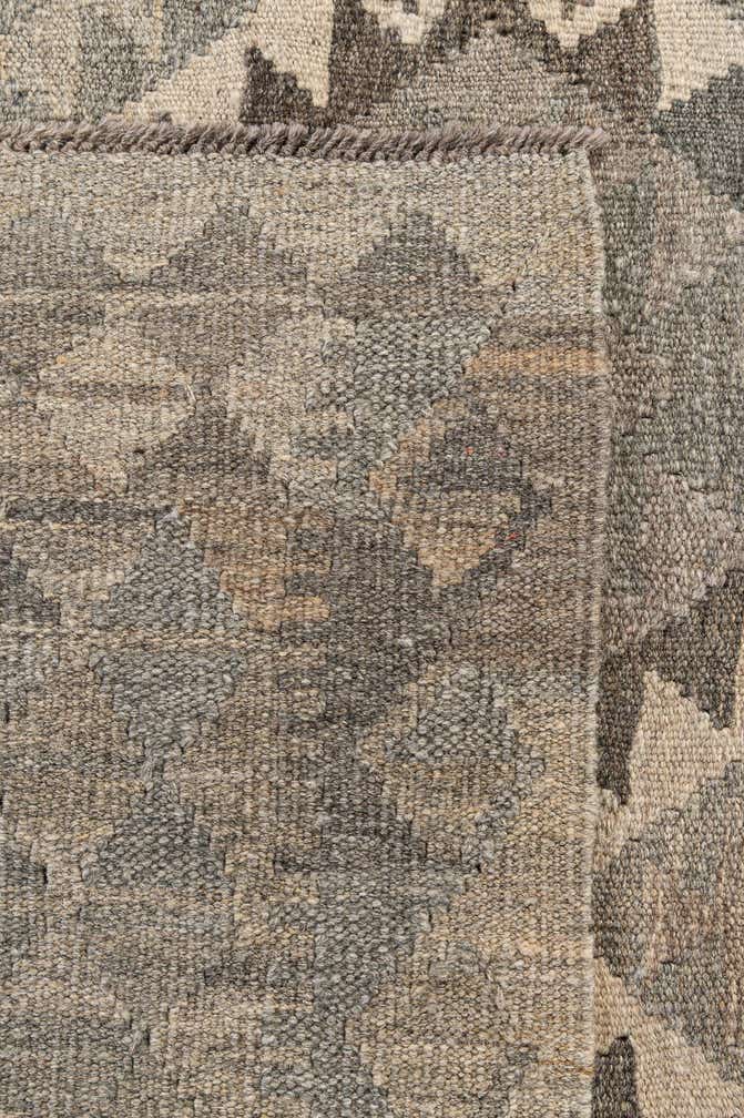 6' 8 x 9' 11 Hand Woven Kilim Maymana Wool Rug