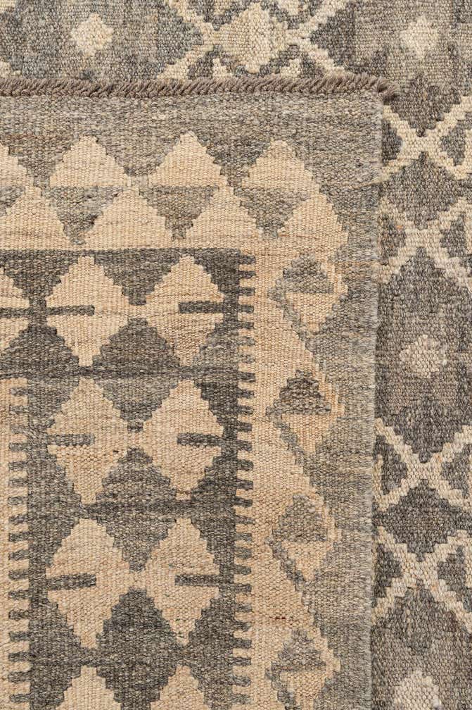 6' 8 x 9' 9 Hand Woven Kilim Maymana Wool Rug