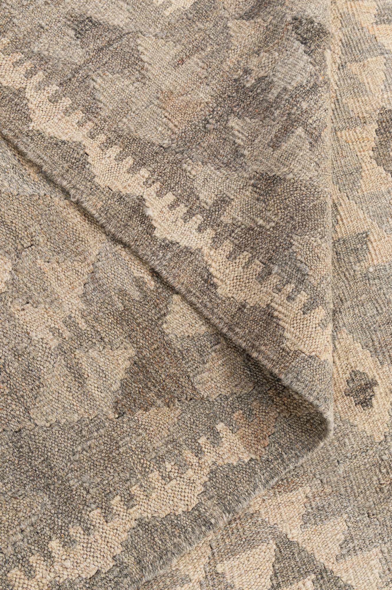 6' 10 x 9' 10 Hand Woven Kilim Maymana Wool Rug