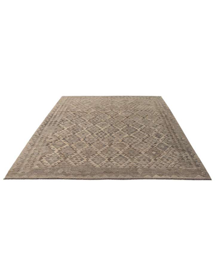 6' 10 x 9' 9 Hand Woven Kilim Maymana Wool Rug