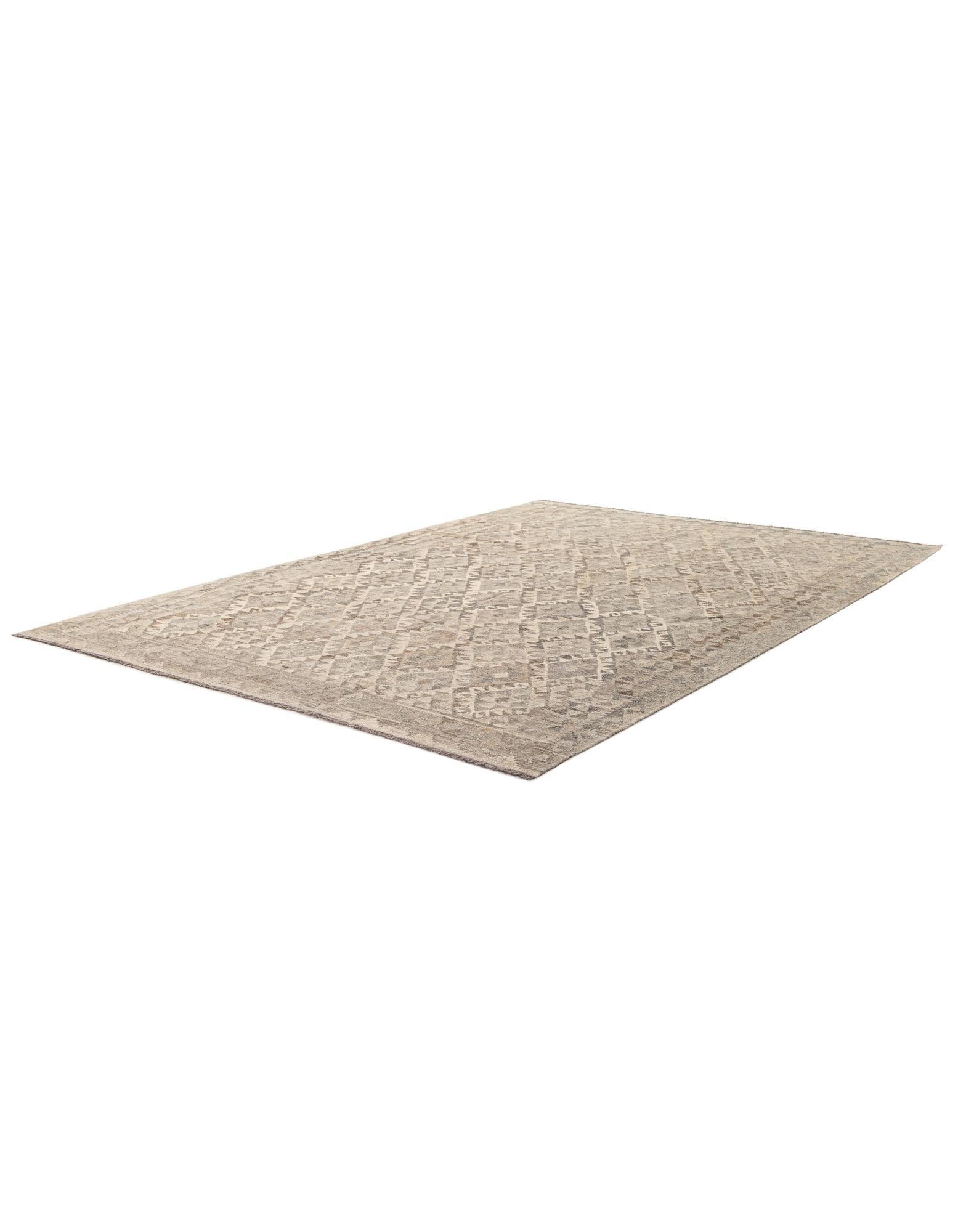 6' 10 x 9' 9 Hand Woven Kilim Maymana Wool Rug