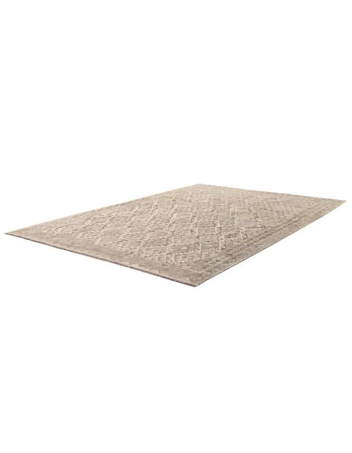 6' 10 x 9' 9 Hand Woven Kilim Maymana Wool Rug