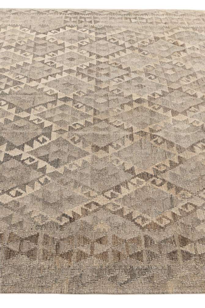6' 10 x 9' 9 Hand Woven Kilim Maymana Wool Rug