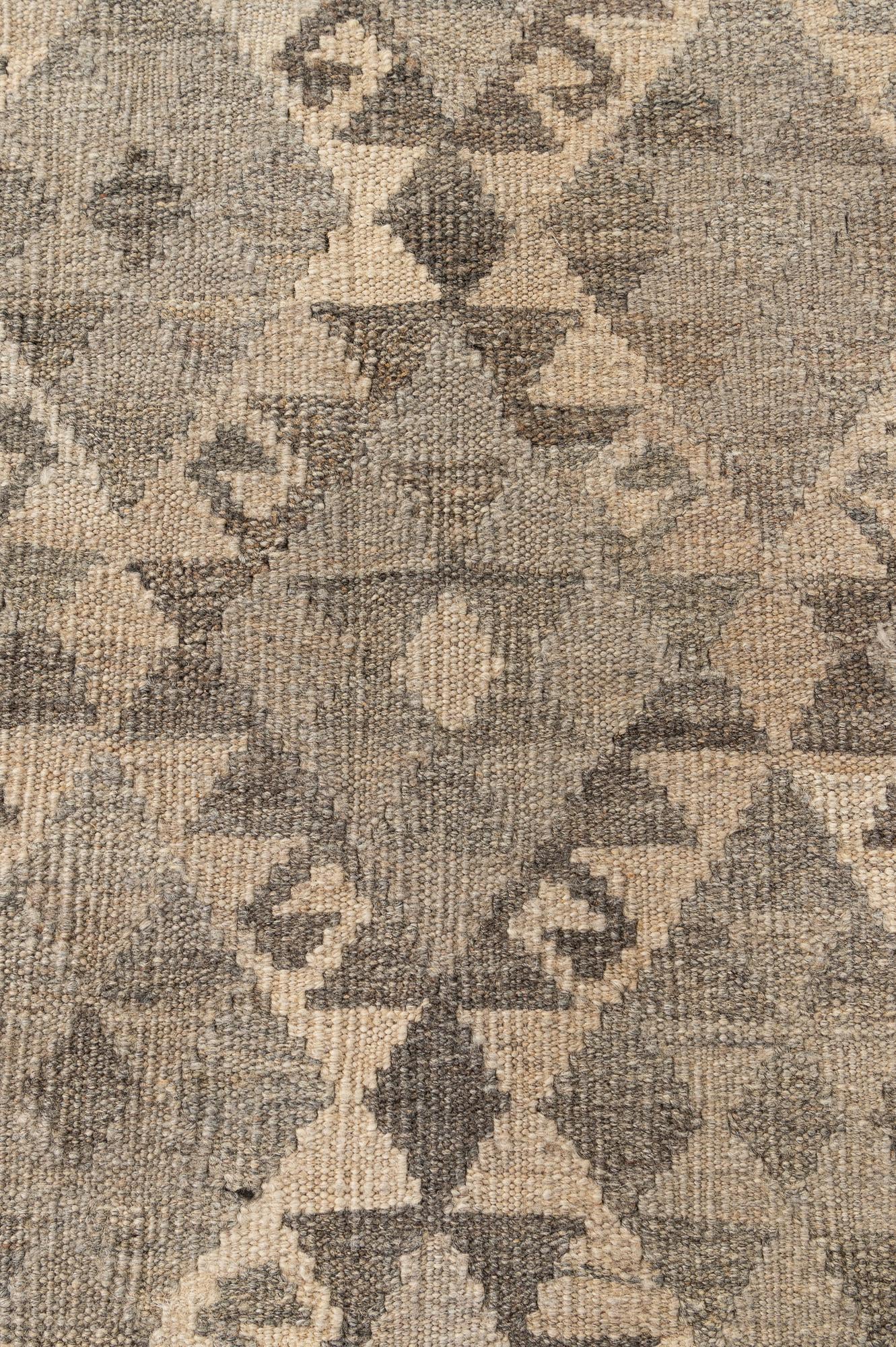 6' 10 x 9' 9 Hand Woven Kilim Maymana Wool Rug
