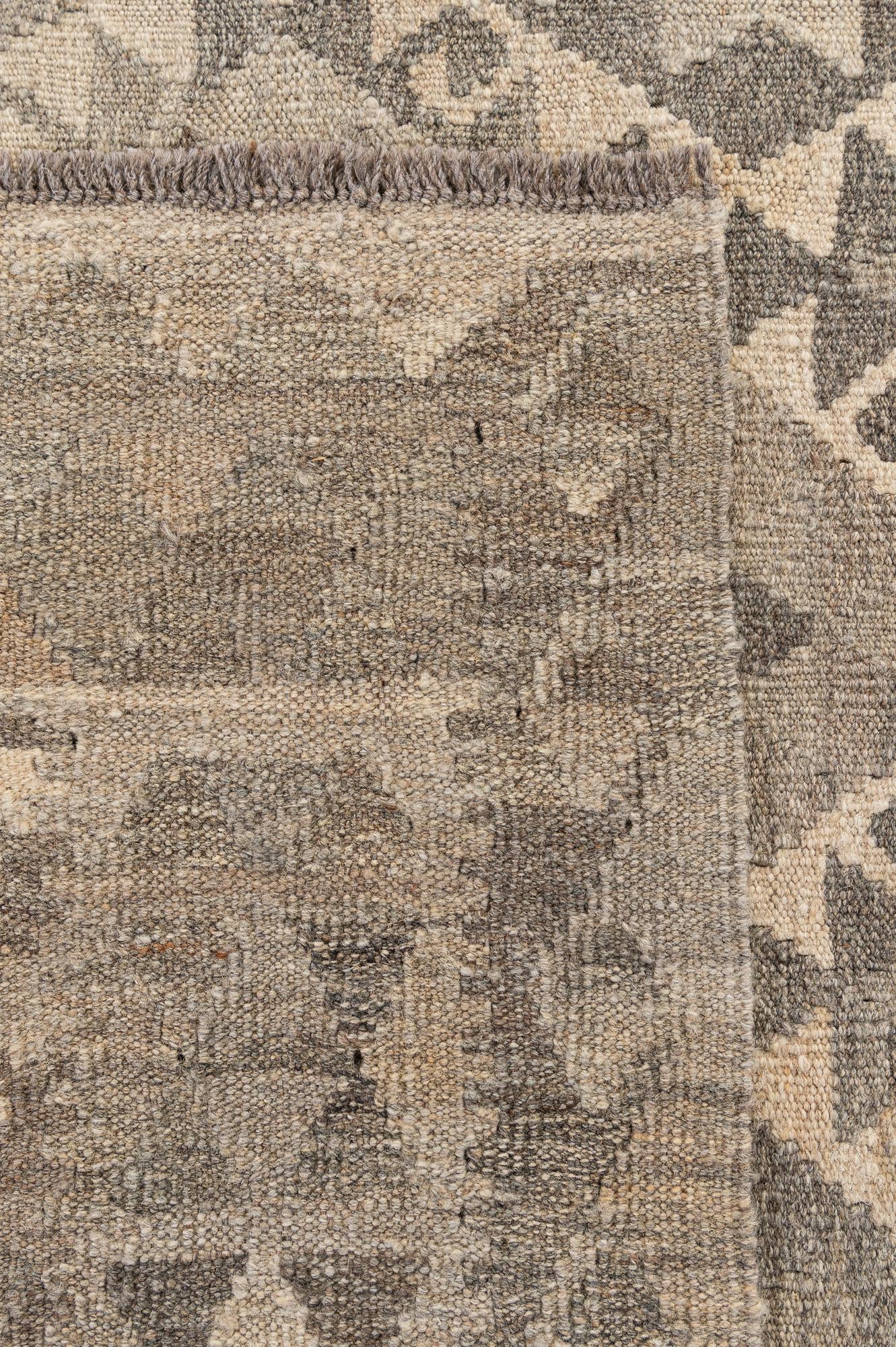 6' 10 x 9' 9 Hand Woven Kilim Maymana Wool Rug