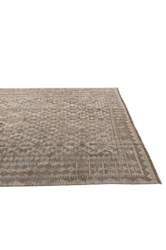 6' 9 x 10' Hand Woven Kilim Maymana Wool Rug