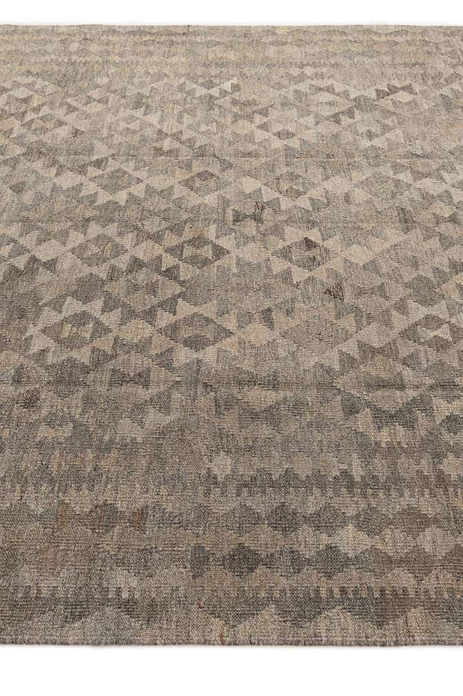 6' 9 x 10' Hand Woven Kilim Maymana Wool Rug