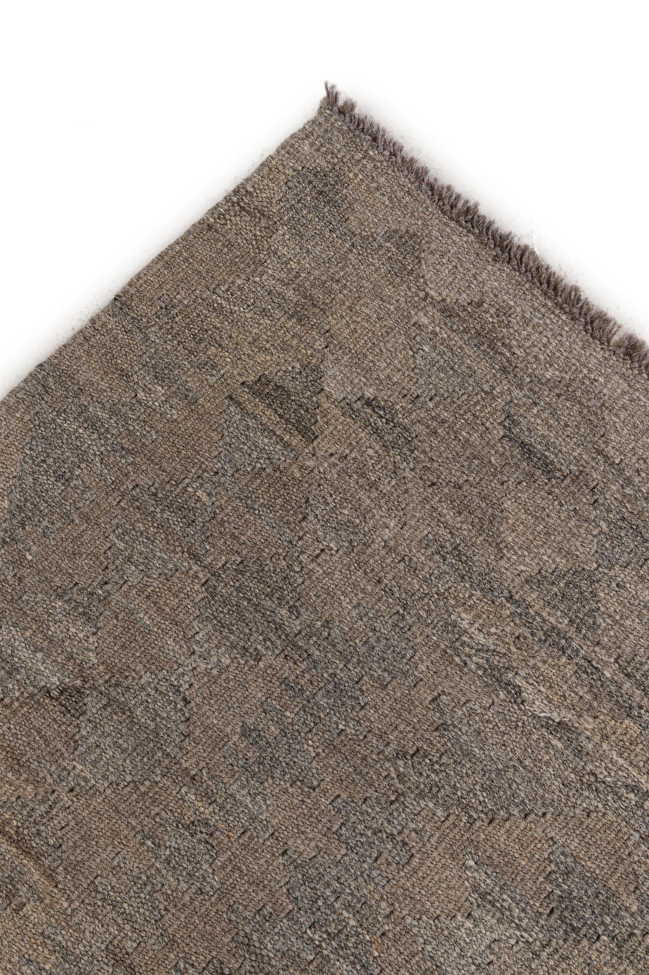 6' 9 x 10' Hand Woven Kilim Maymana Wool Rug
