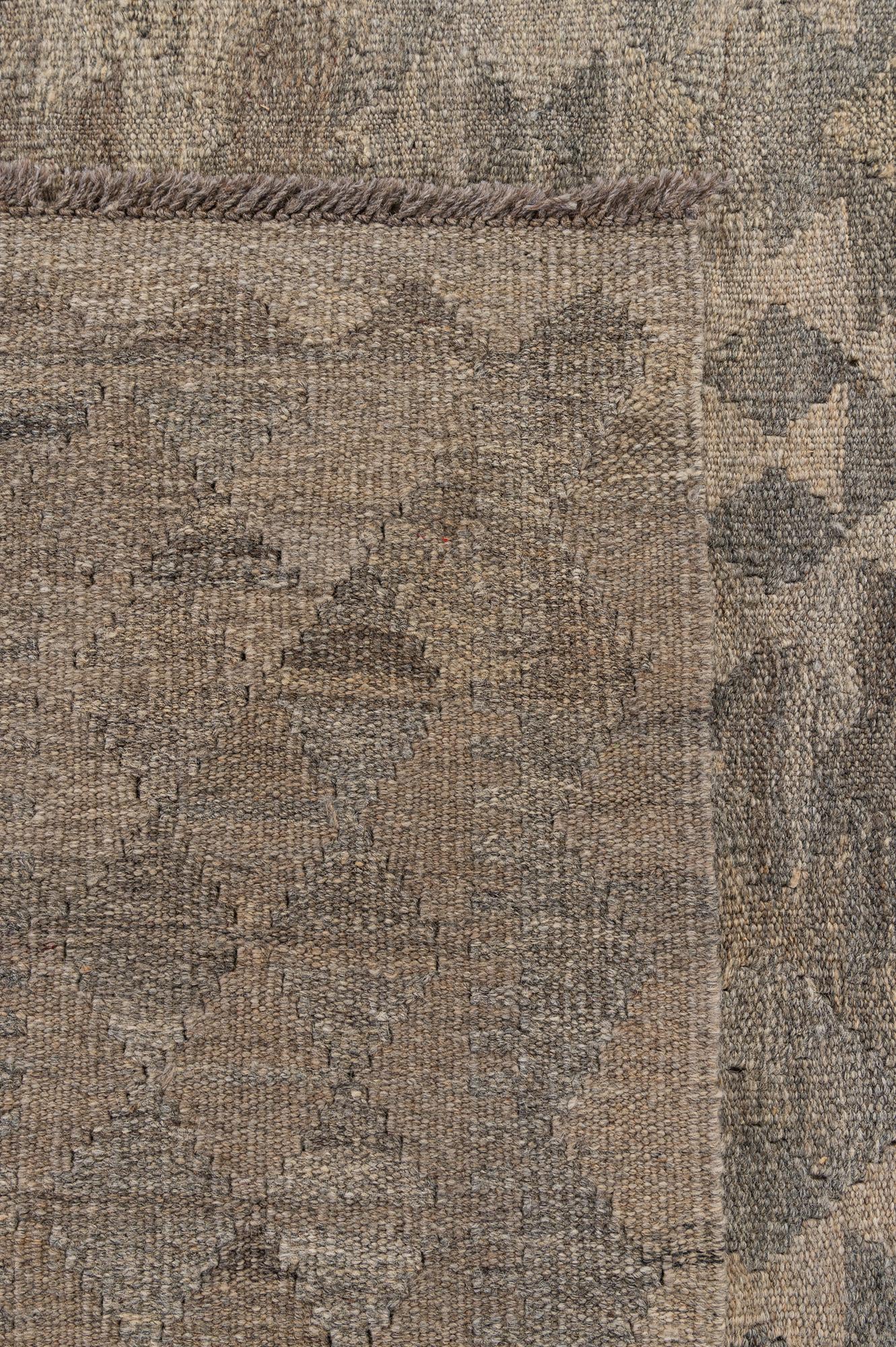 6' 9 x 10' Hand Woven Kilim Maymana Wool Rug
