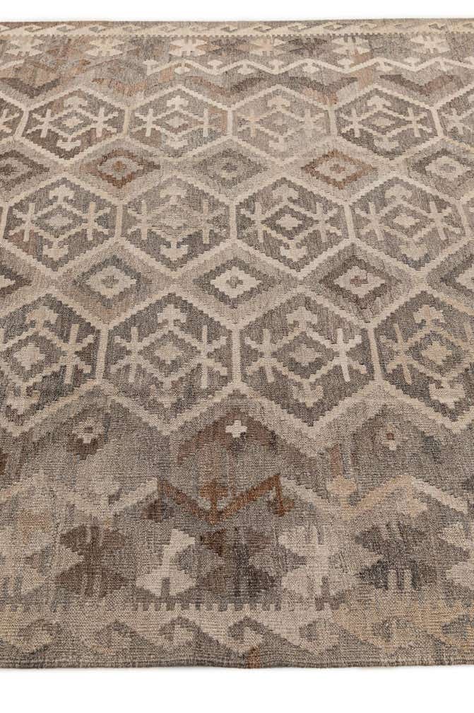 6' 7 x 9' 11 Hand Woven Kilim Maymana Wool Rug