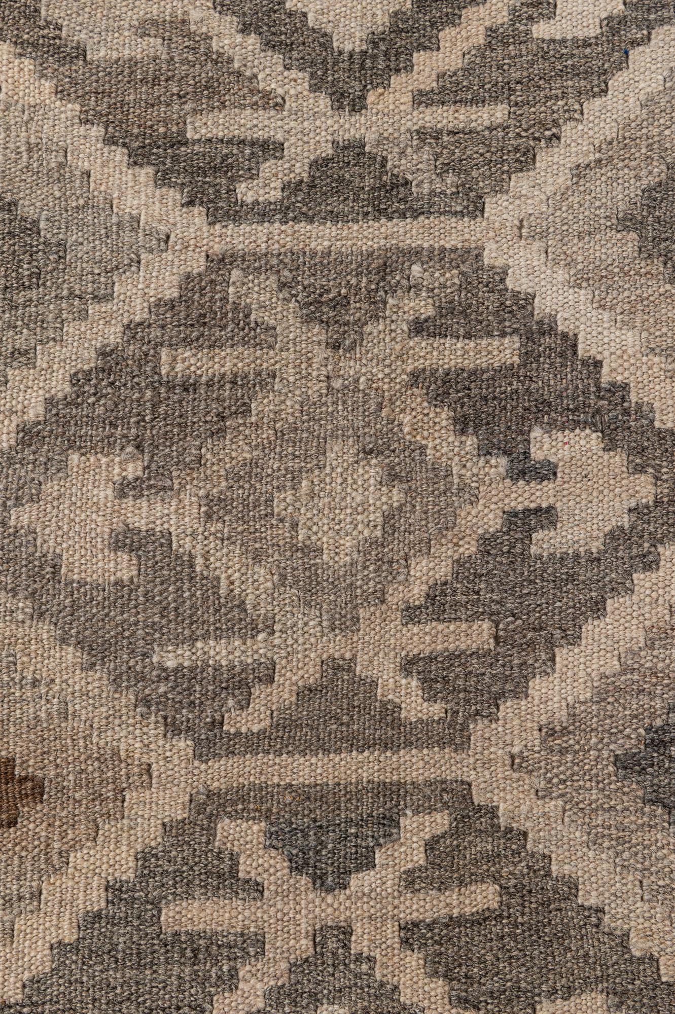 6' 7 x 9' 11 Hand Woven Kilim Maymana Wool Rug