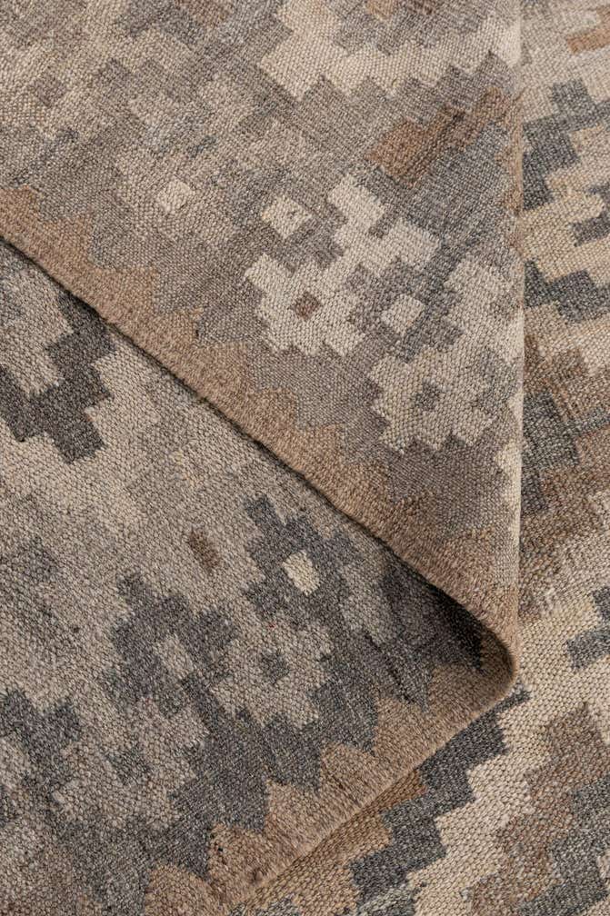 6' 6 x 9' 9 Hand Woven Kilim Maymana Wool Rug