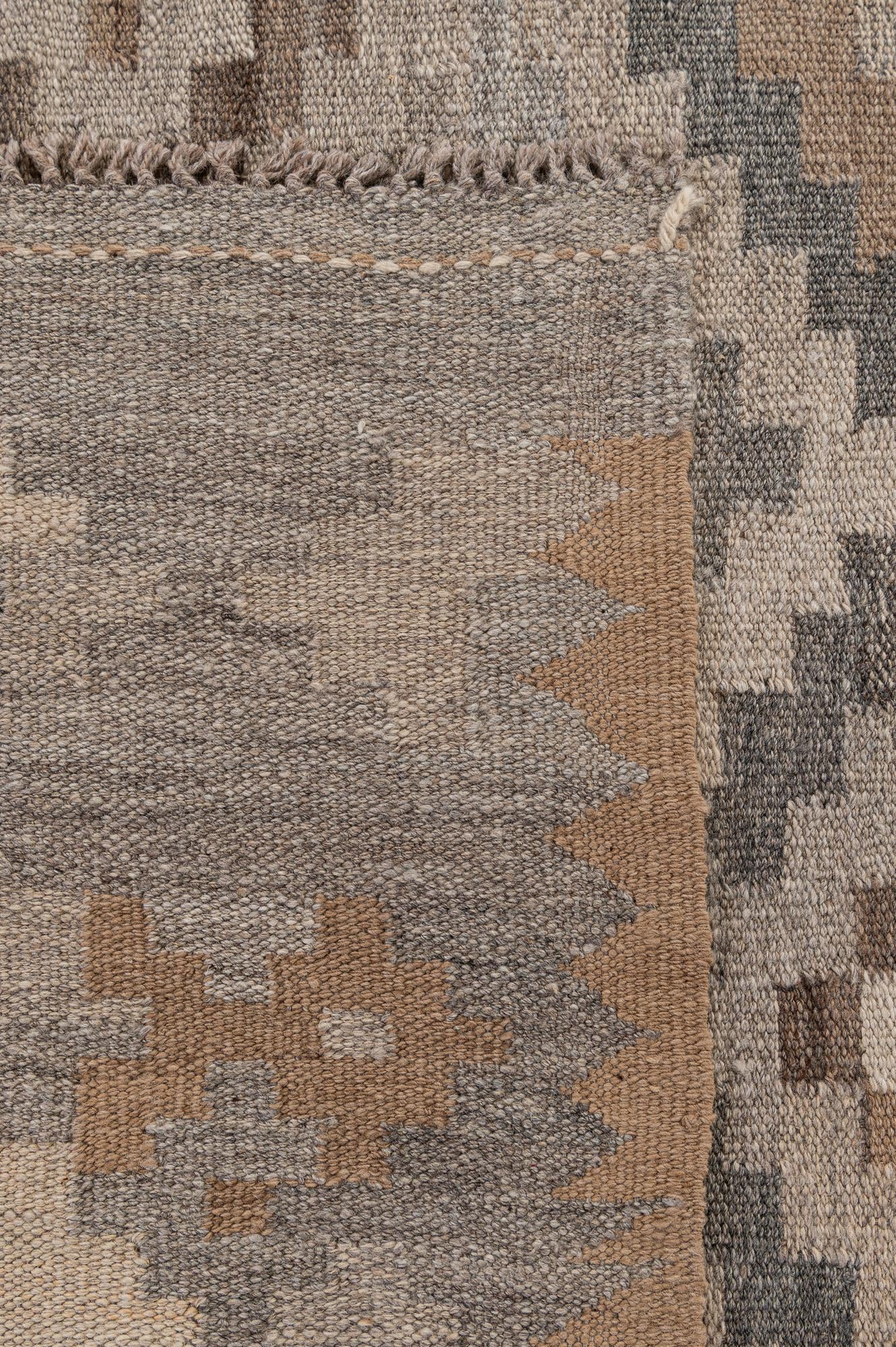 6' 6 x 9' 9 Hand Woven Kilim Maymana Wool Rug