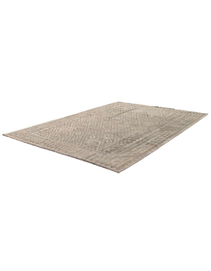 6' 9 x 9' 10 Hand Woven Kilim Maymana Wool Rug