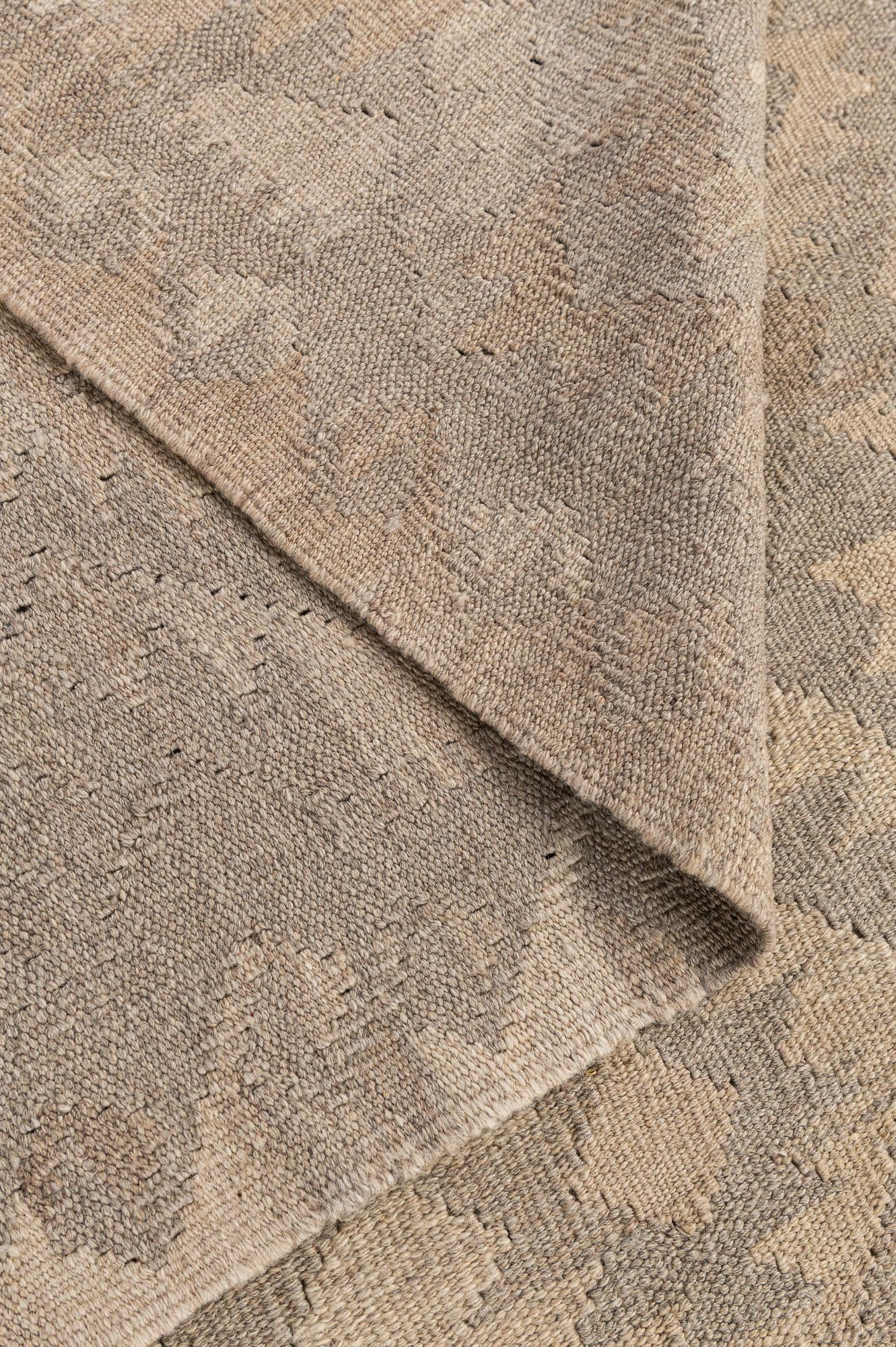 6' 6 x 9' 9 Hand Woven Kilim Maymana Wool Rug