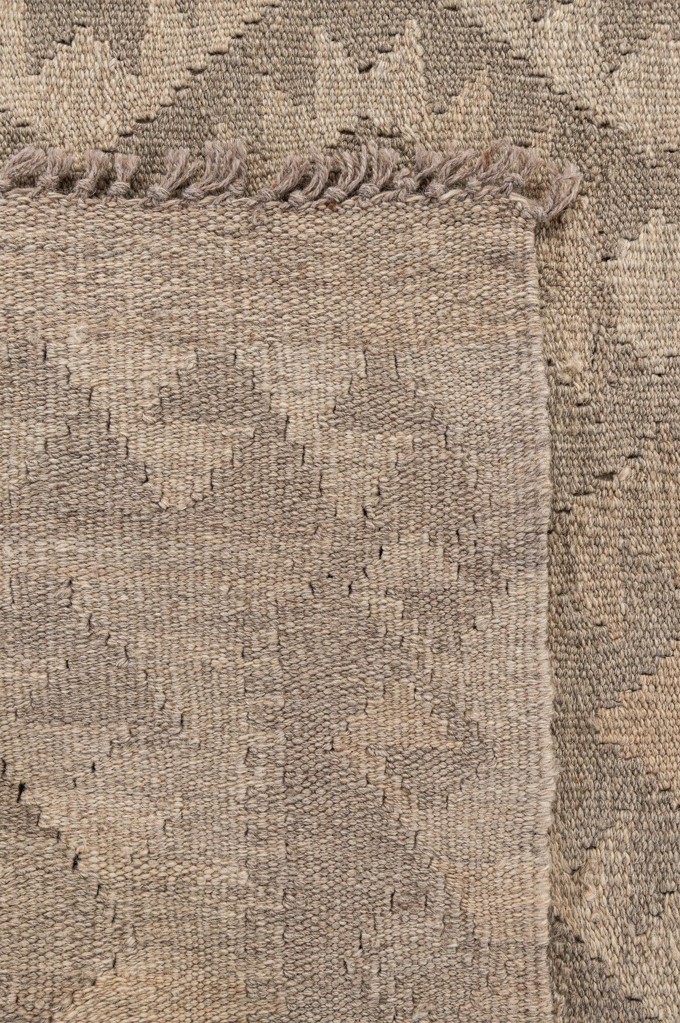 6' 6 x 9' 9 Hand Woven Kilim Maymana Wool Rug