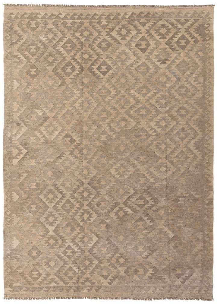 6' 6 x 9' 9 Hand Woven Kilim Maymana Wool Rug