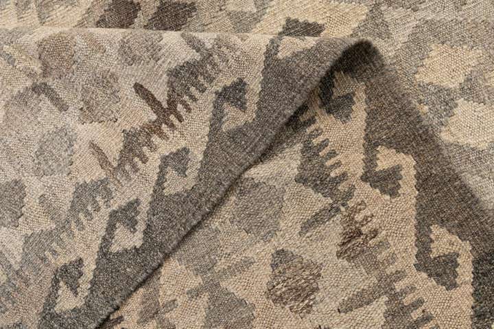 6' 9 x 9' 9 Hand Woven Kilim Maymana Wool Rug