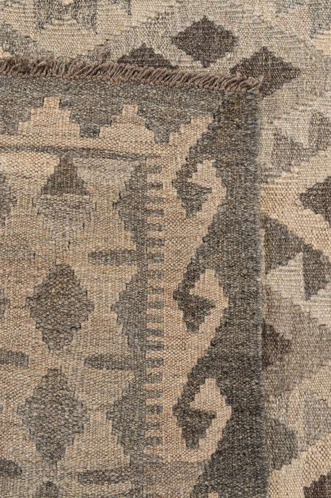 6' 9 x 9' 9 Hand Woven Kilim Maymana Wool Rug