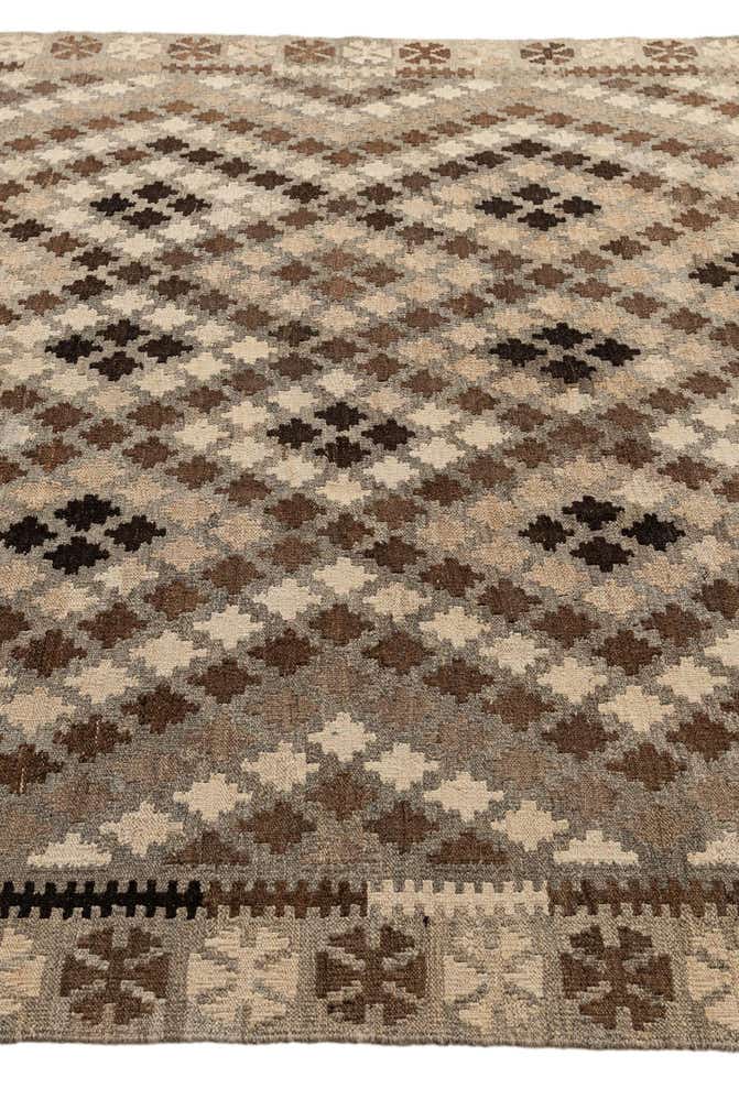 6' 7 x 9' 10 Hand Woven Kilim Maymana Wool Rug