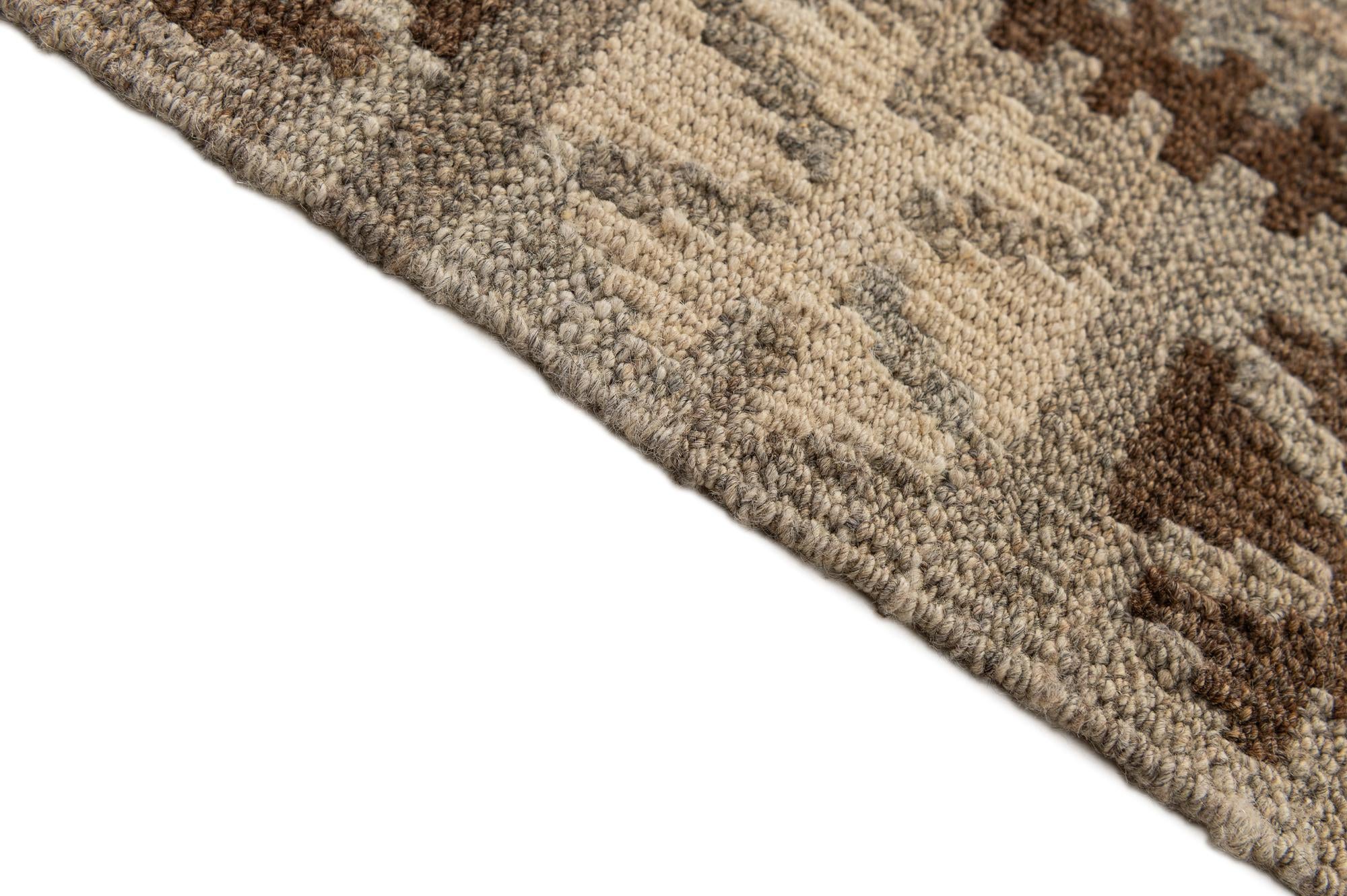 6' 7 x 9' 10 Hand Woven Kilim Maymana Wool Rug