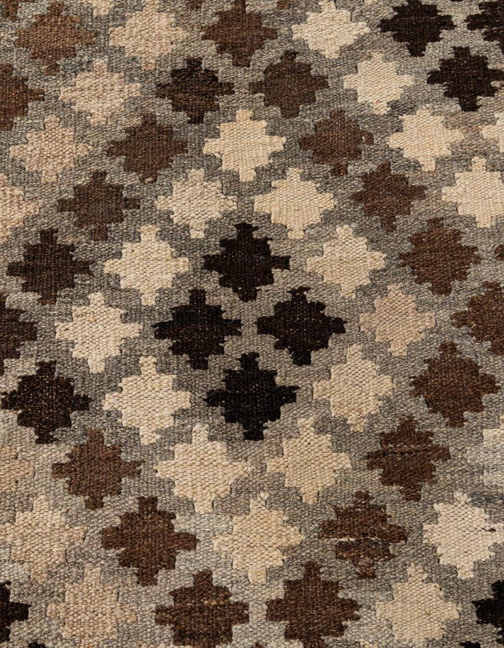 Detail image of 6' 7 x 9' 10  Hand Woven Kilim Maymana Wool Rug