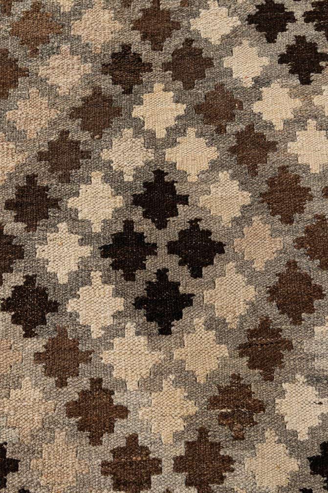 6' 7 x 9' 10 Hand Woven Kilim Maymana Wool Rug