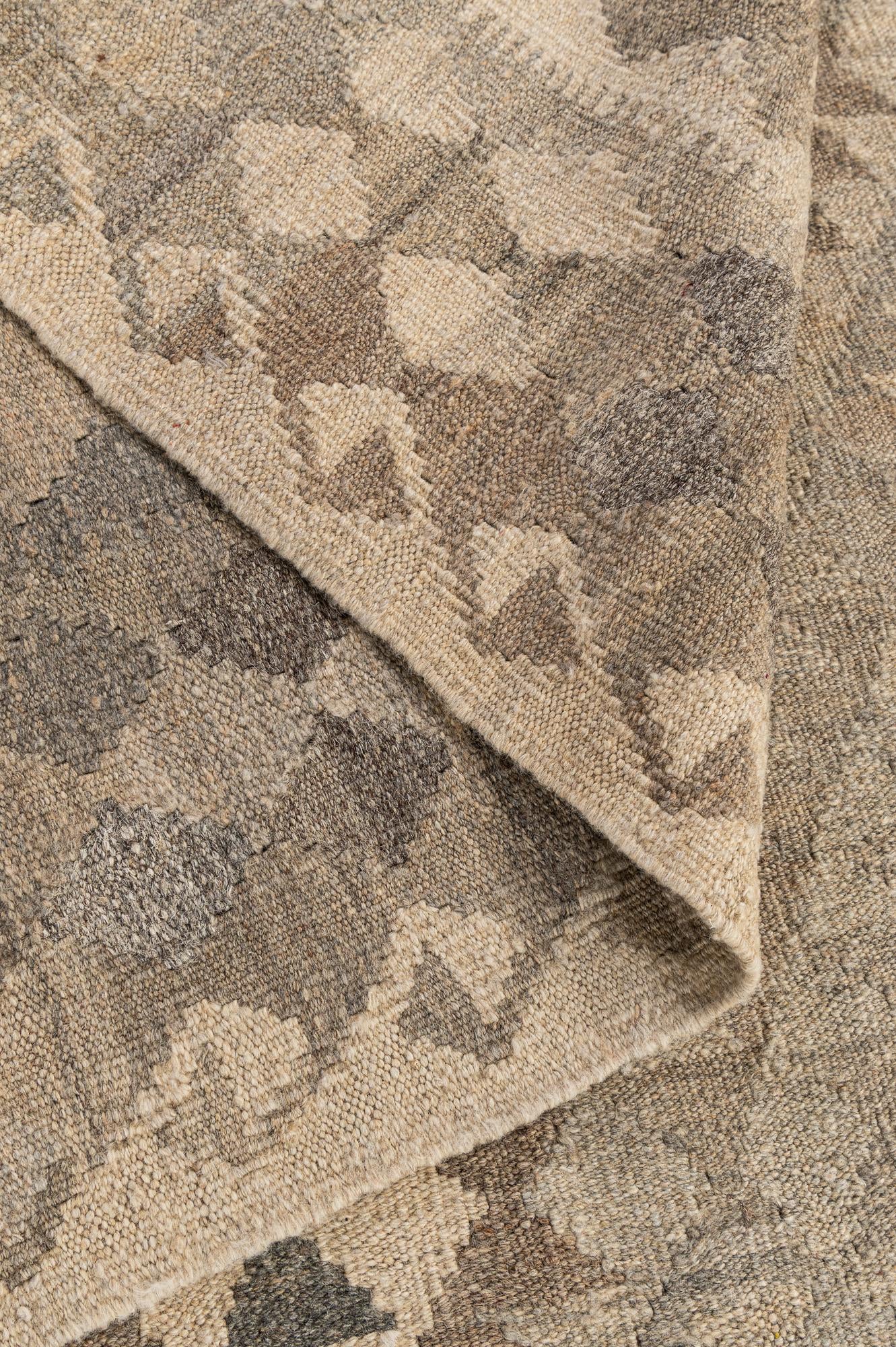 6' 9 x 9' 9 Hand Knotted Kilim Maymana Wool Rug