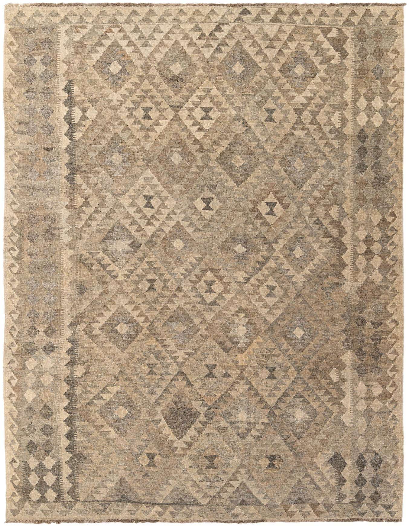 6' 9 x 9' 9 Hand Knotted Kilim Maymana Wool Rug
