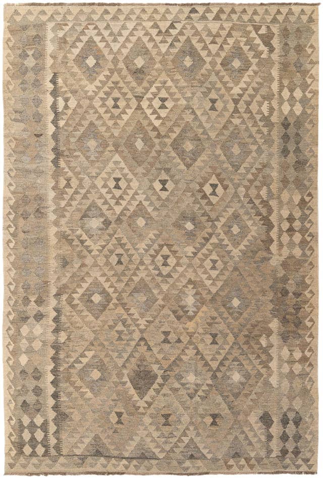 Detail image of 6' 9 x 9' 9 Hand Knotted Kilim Maymana Wool Rug
