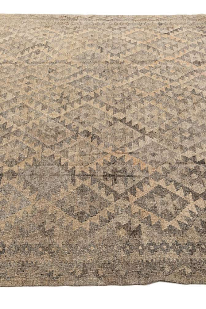 6' 6 x 9' 11 Hand Woven Kilim Maymana Wool Rug