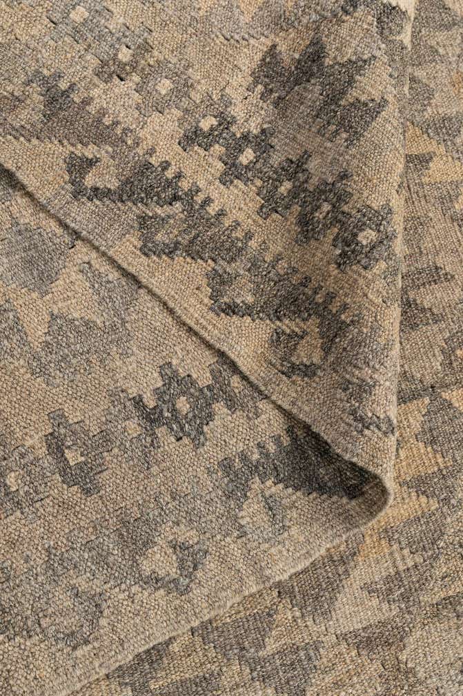 6' 6 x 9' 11 Hand Woven Kilim Maymana Wool Rug