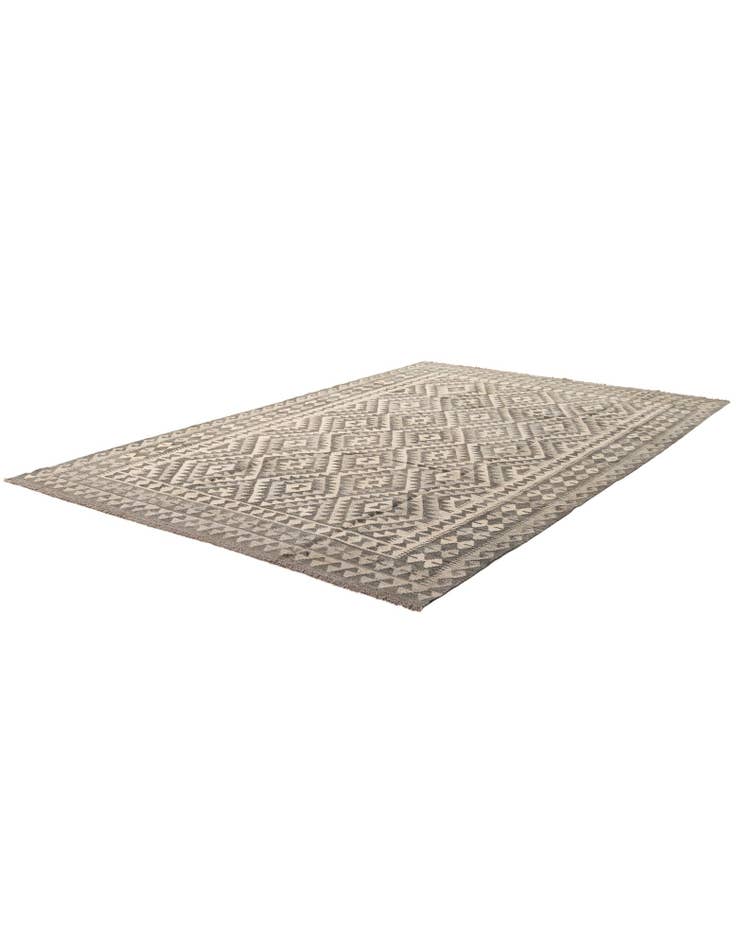 Detail image of 6' 5 x 9' 10 Hand Woven Kilim Maymana Wool Rug