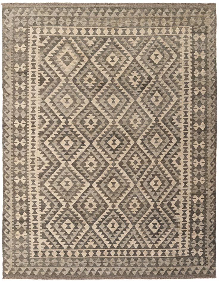 Detail image of 6' 5 x 9' 10 Hand Woven Kilim Maymana Wool Rug