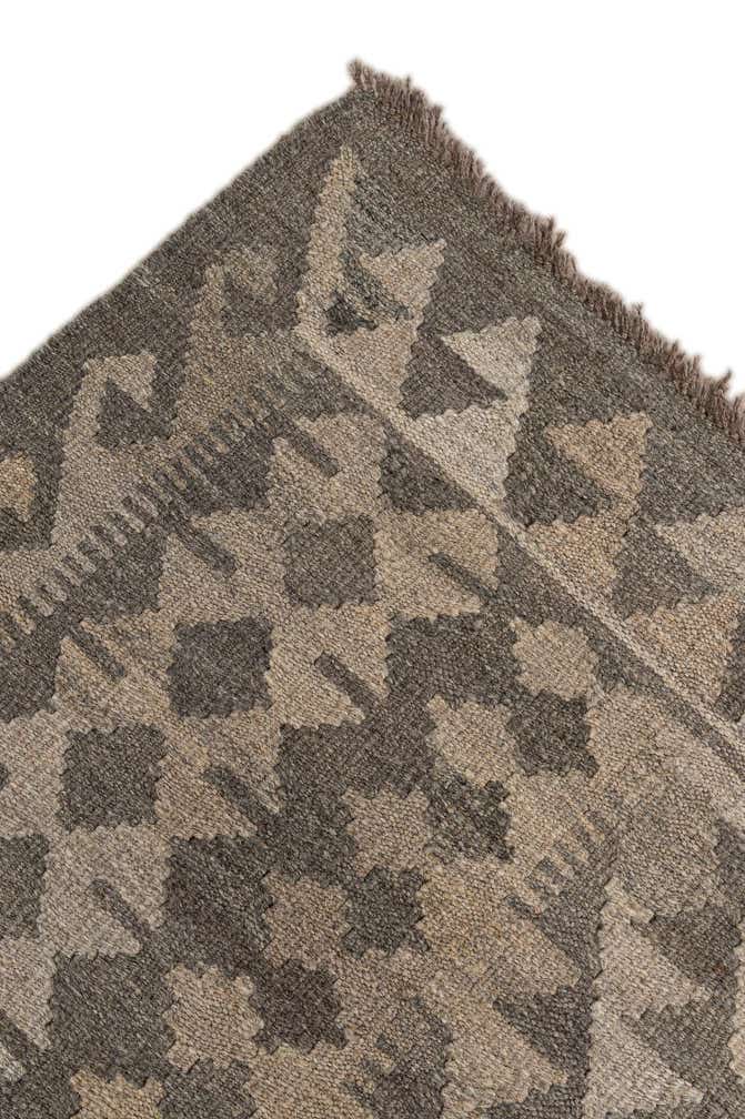 7' x 9' 9 Hand Woven Kilim Maymana Wool Rug