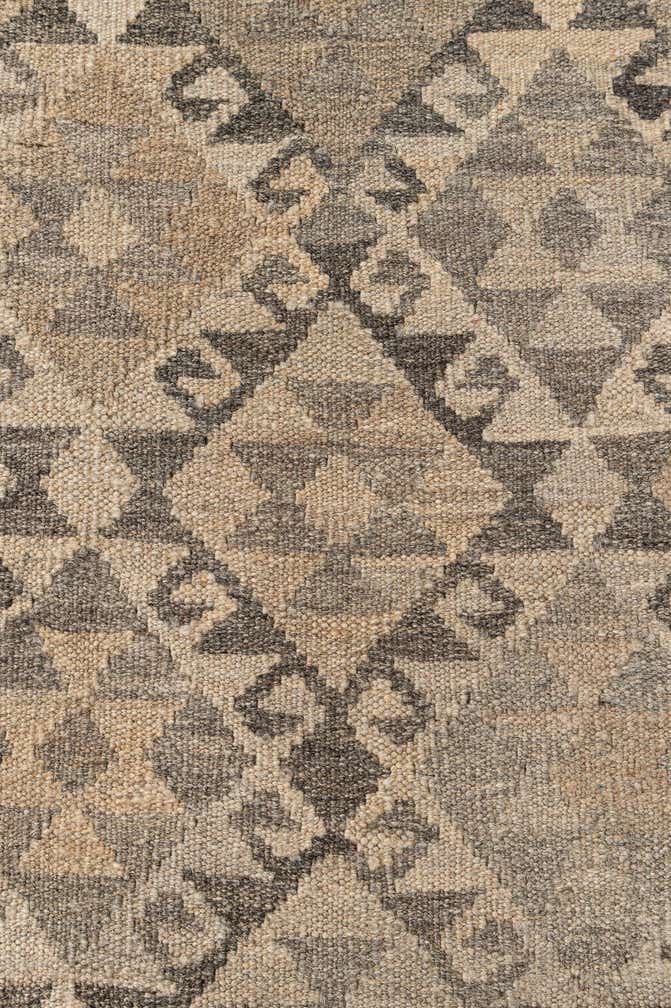 6' 8 x 9' 8 Hand Woven Kilim Maymana Wool Rug